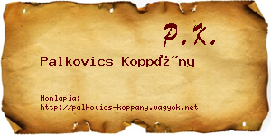 Palkovics Koppány névjegykártya